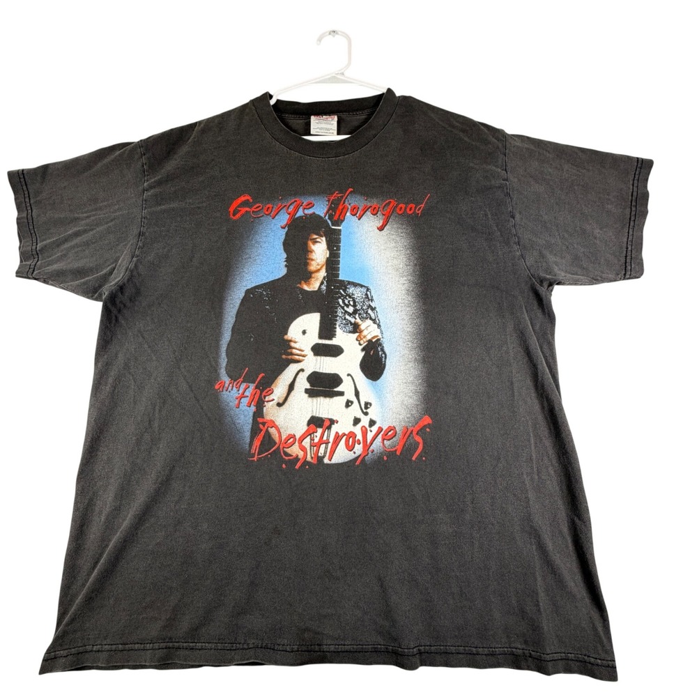 George Thorogood and the Destroyers Half a Boy Half a Man Band T-Shirt Mens XL